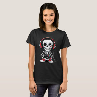 Gamer Skeleton – Funny Halloween Gaming T-Shirt