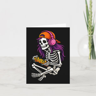 Gamer Skeleton Halloween Girls Teens Women Video G Card