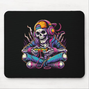 Gamer Skeleton Halloween Girls Teens Women Video G Mouse Mat