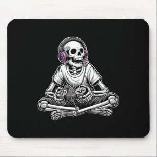 Gamer Skeleton Halloween  Mouse Mat