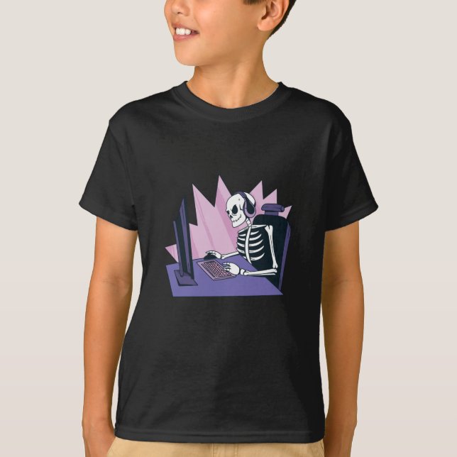Gamer Skeleton T-Shirt (Front)