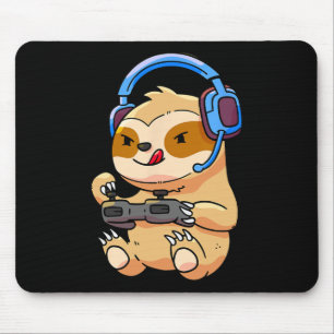 Gamer Sloth Gaming Sloths Video Game Gift  Mouse Mat