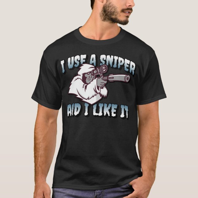 Gamer Sniper - Modern Video Games T-Shirt (Front)