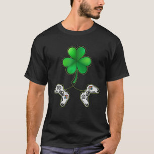 Gamer St Patrick's Day Video Game Controller Shamr T-Shirt