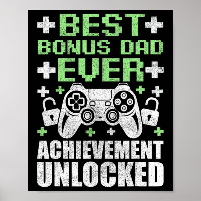Gamer Stepdad Fathers Day  Poster (Front)