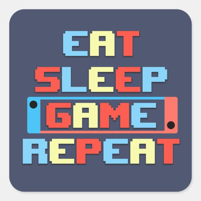 Gamer sticker. Funny gaming sticker (Front)