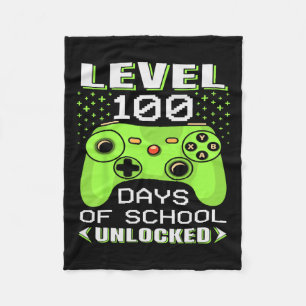 Gamer Suden 100h Day Eacher 100 Days Of School Fleece Blanket