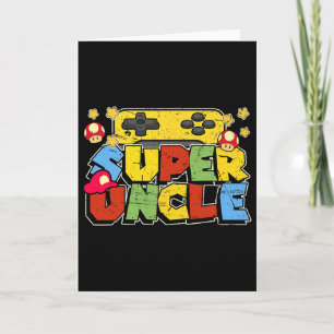 Gamer Super Uncle Funny Father Day Gifts For Uncle Card