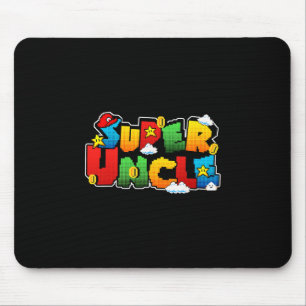 Gamer Super Uncle Funny Father Day Gifts For Uncle Mouse Mat