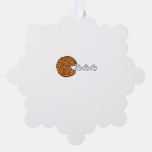 Gamer Thanksgiving Pumpkin Pie Eating Cream Gaming Tree Decoration Card
