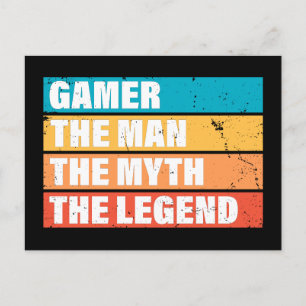 Gamer. The Man. The Myth. The Legend. Postcard