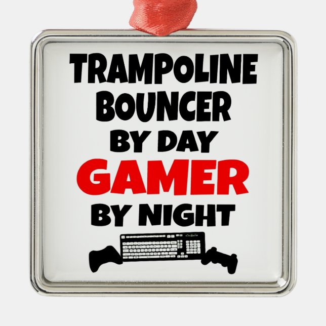 Gamer Trampoline Bouncer Metal Tree Decoration (Front)