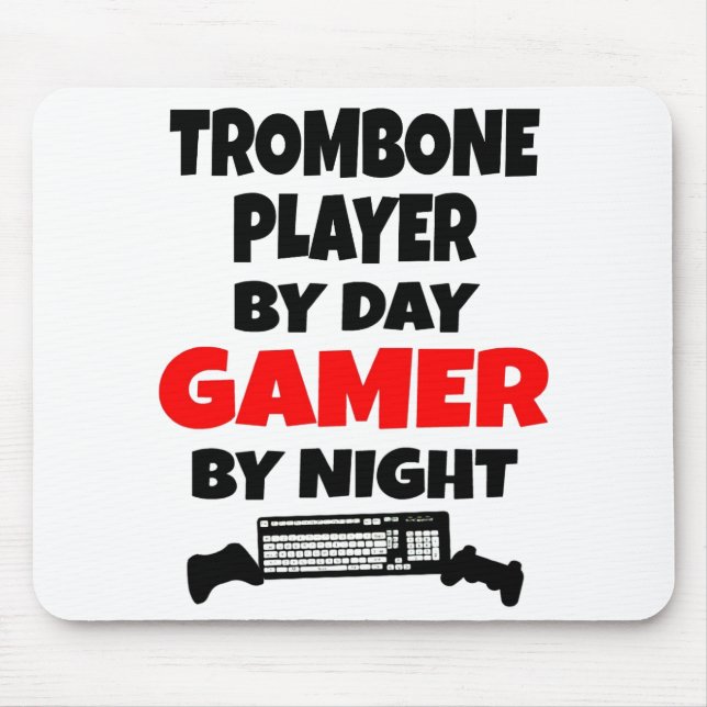 Gamer Trombone Player Mouse Mat (Front)