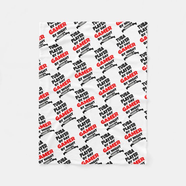 Gamer Tuba Player Fleece Blanket (Front)