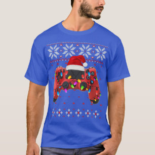 Gamer Ugly Christmas Sweater, Gaming Joystick Sant T-Shirt