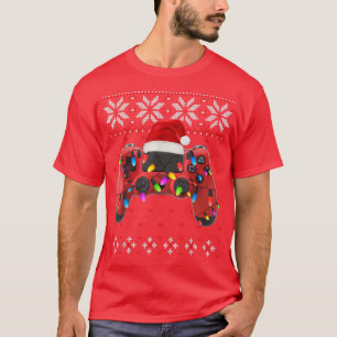 Gamer Ugly Christmas Sweater, Gaming Joystick Sant T-Shirt