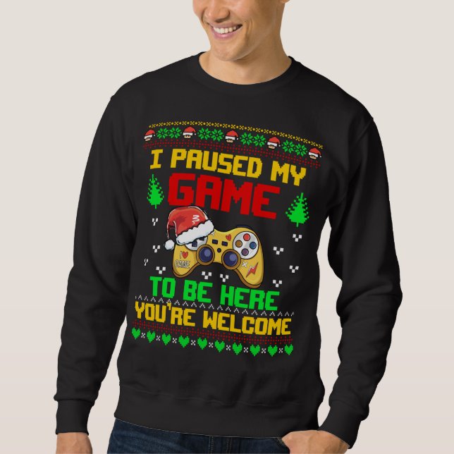 Gamer Ugly Christmas Sweater Video Game Controller (Front)