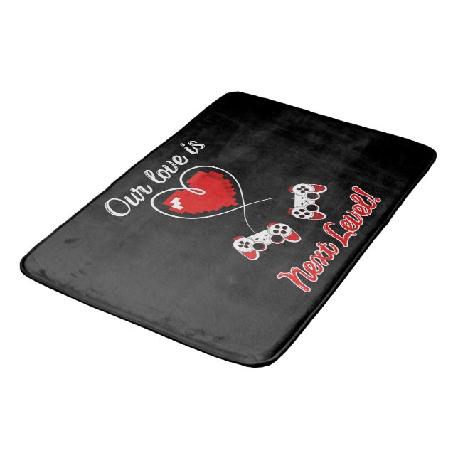 Gamer Valentine Bath Mat (Angled)