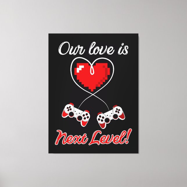 Gamer Valentine Canvas Print (Front)