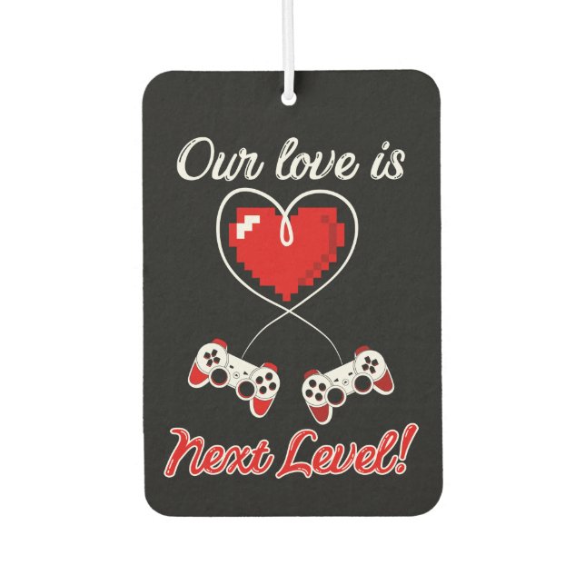 Gamer Valentine Car Freshener (Front)
