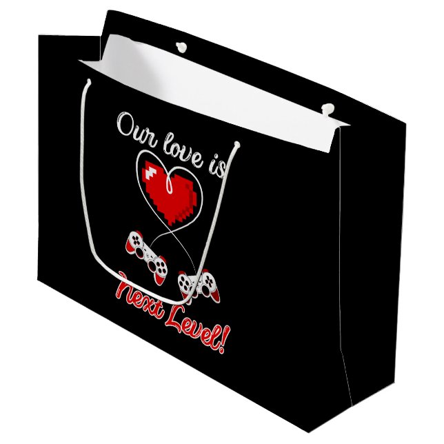 Gamer Valentine Gift Bag (Front Angled)
