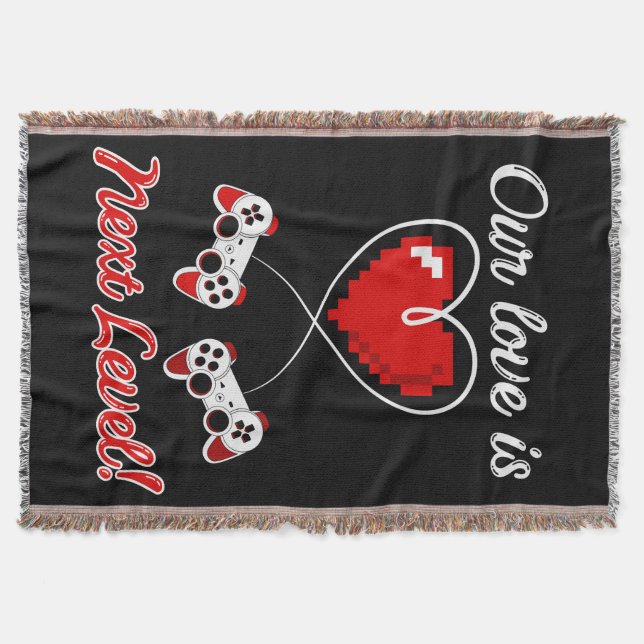 Gamer Valentine Throw Blanket (Front)