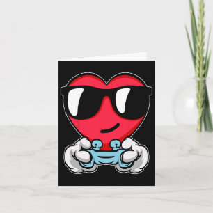 Gamer Valentines Day Cute Video-game Controller Ga Card