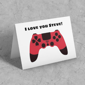 Gamer Valentines Day I Love You Gaming Name Card