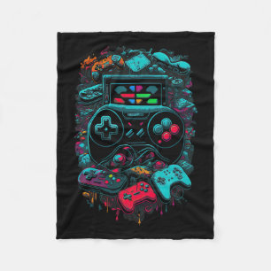 Gamer Video Game Controller 14  Fleece Blanket