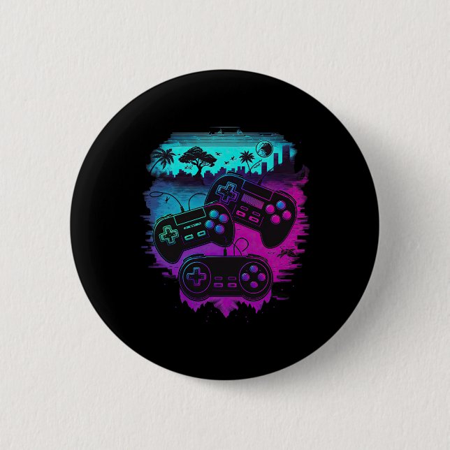 Gamer Video Game Controller 15  6 Cm Round Badge (Front)