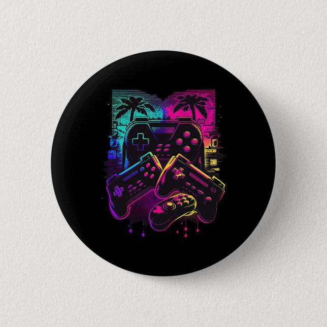 Gamer Video Game Controller 16  6 Cm Round Badge (Front)