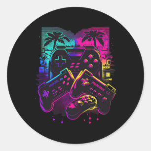 Gamer Video Game Controller 16  Classic Round Sticker