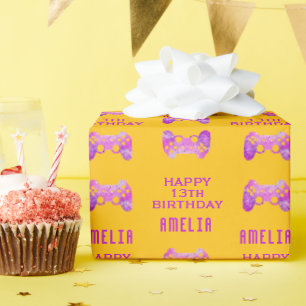 Gamer Video Game Controller Birthday Party Wrapping Paper