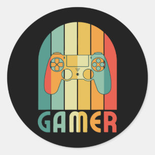 Gamer Video Games Player For Game Player Gamer Dad Classic Round Sticker