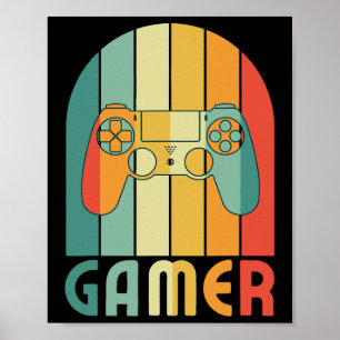 Gamer Video Games Player For Game Player Gamer Dad Poster