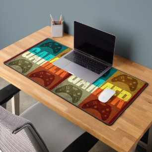 GAMER VINTAGE COMPUTER GAME GAMING CONTROLLER DESK MAT
