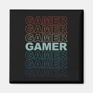 Gamer Vintage Retro Gamers Video Games Gaming Vide Magnet
