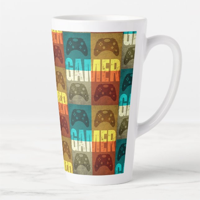 GAMER VINTAGE VIDEO GAME CONTROLLER   LATTE MUG (Right)