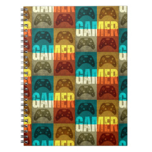 GAMER VINTAGE VIDEO GAME CONTROLLER  NOTEBOOK