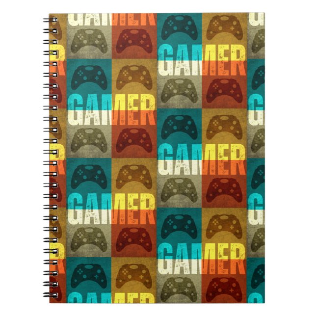 GAMER VINTAGE VIDEO GAME CONTROLLER  NOTEBOOK (Front)