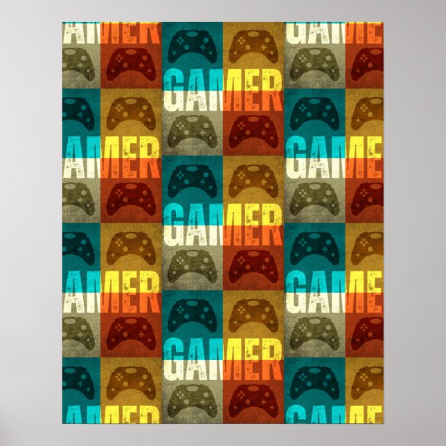 GAMER VINTAGE VIDEO GAME CONTROLLER   POSTER (Front)
