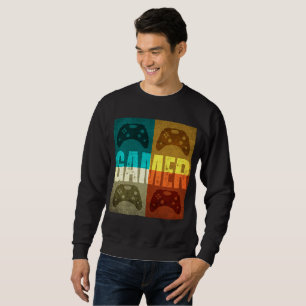 GAMER VINTAGE VIDEO GAME CONTROLLER SWEATSHIRT
