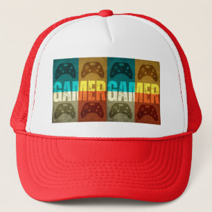 GAMER VINTAGE VIDEO GAME CONTROLLER  TRUCKER HAT