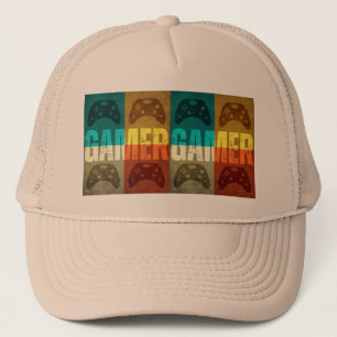 GAMER VINTAGE VIDEO GAME CONTROLLER  TRUCKER HAT