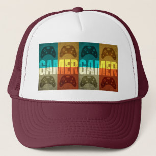GAMER VINTAGE VIDEO GAME CONTROLLER TRUCKER HAT