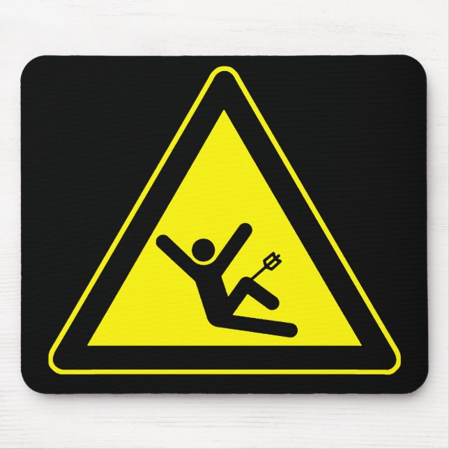 Gamer Warning Mouse Mat (Front)