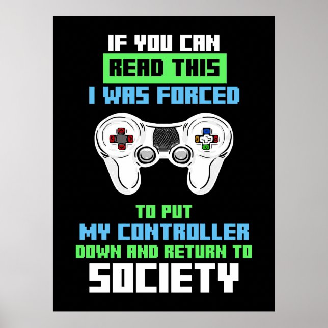 Gamer Was Forced To Cotroll Game Poster (Front)