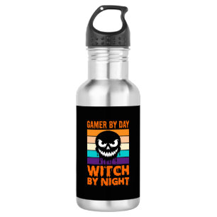 Gamer Witch Halloween Retro Skull 532 Ml Water Bottle