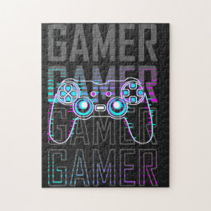 Gamer With Controller Jigsaw Puzzle