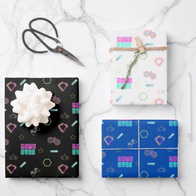 Gamer Wrapping Paper Set (Front)